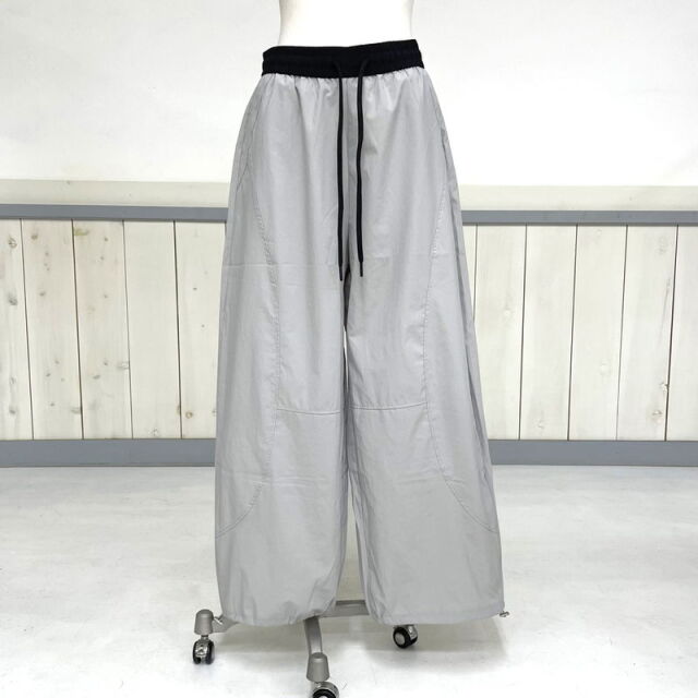 ナイロン風配色イージーパンツ