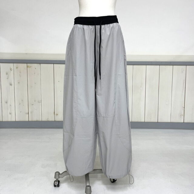 ナイロン風配色イージーパンツ