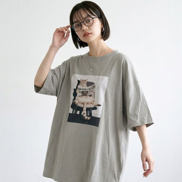 転写ネコBIGTシャツ