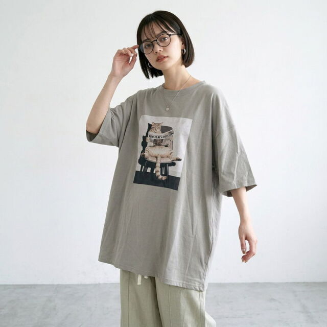 転写ネコBIGTシャツ