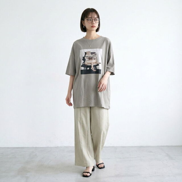 転写ネコBIGTシャツ