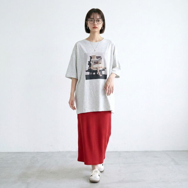 転写ネコBIGTシャツ