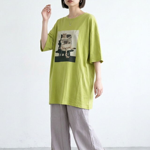 転写ネコBIGTシャツ