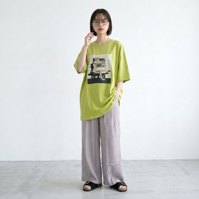 転写ネコBIGTシャツ