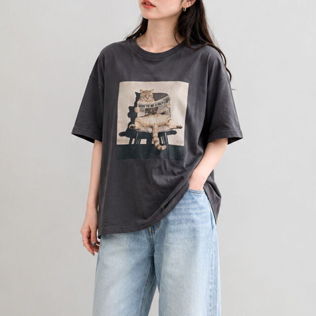 転写ネコBIGTシャツ