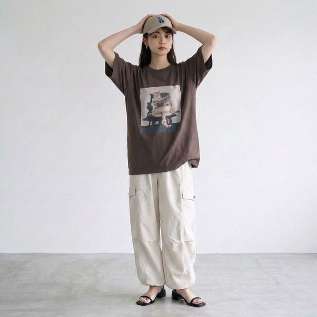 転写ネコBIGTシャツ