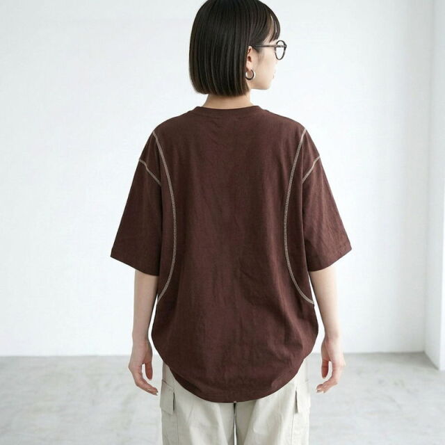 配色ステッチBIGチュニック