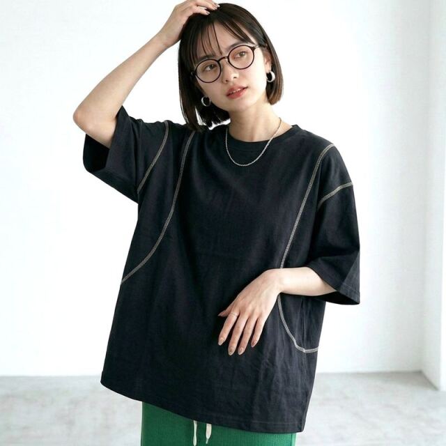配色ステッチBIGチュニック