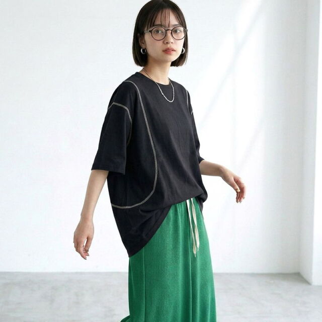 配色ステッチBIGチュニック