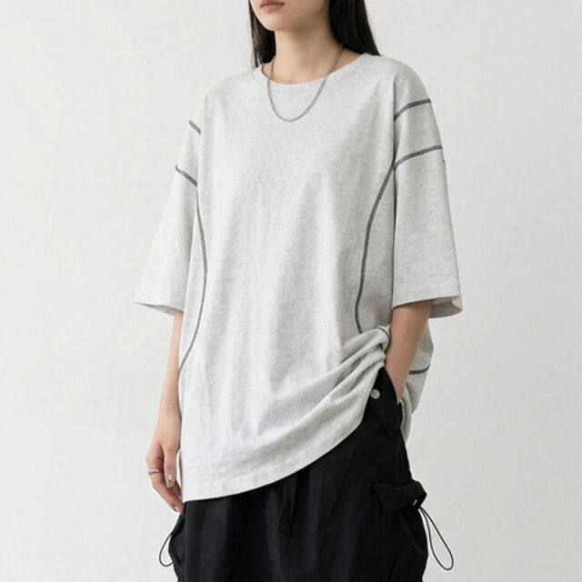 配色ステッチBIGチュニック