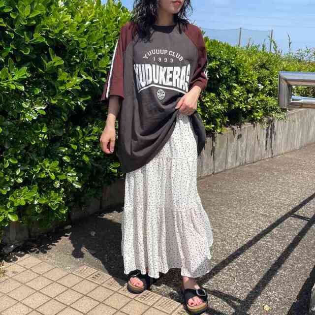 袖ラインラグラン配色BIGTシャツ