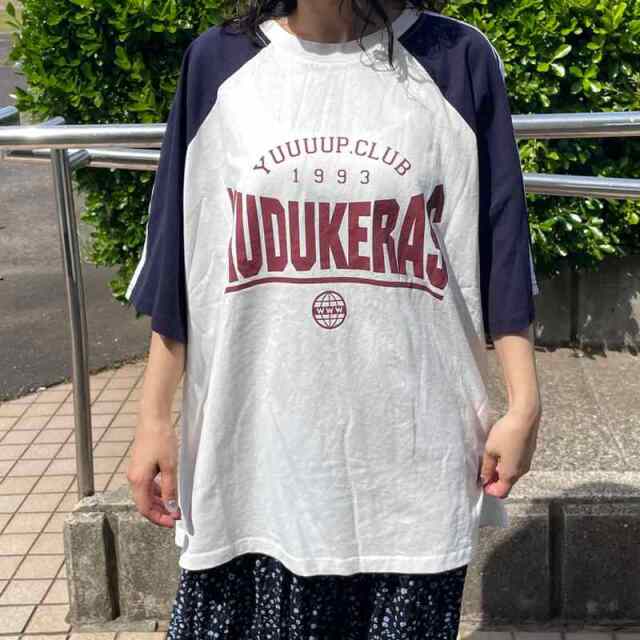 袖ラインラグラン配色BIGTシャツ