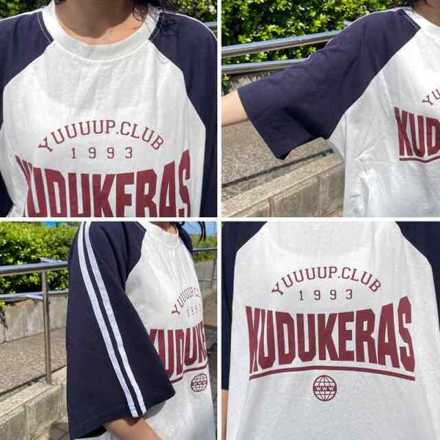 袖ラインラグラン配色BIGTシャツ