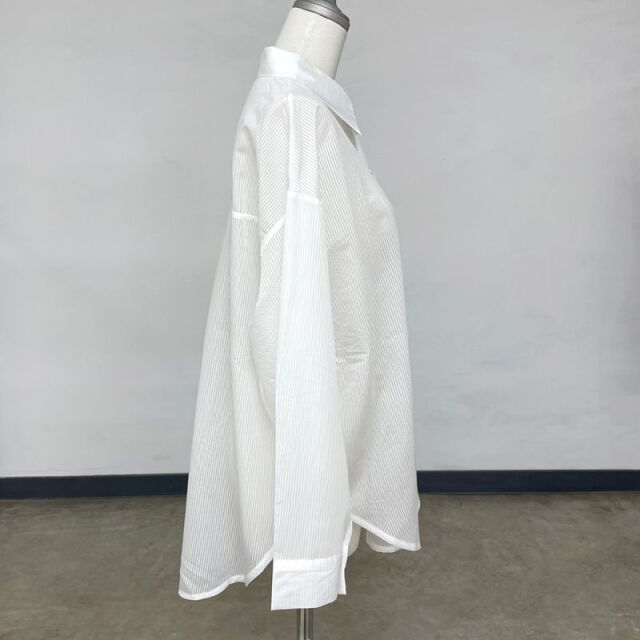 ストライプシアーシャツ