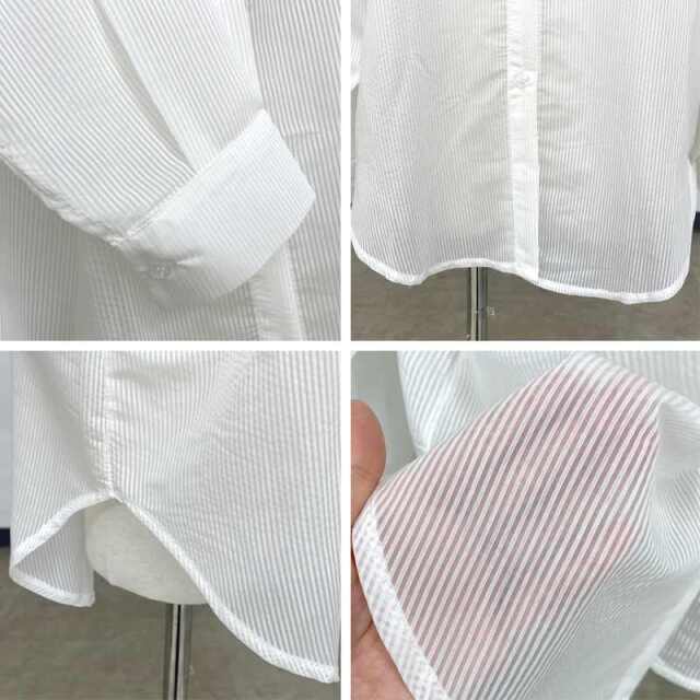 ストライプシアーシャツ