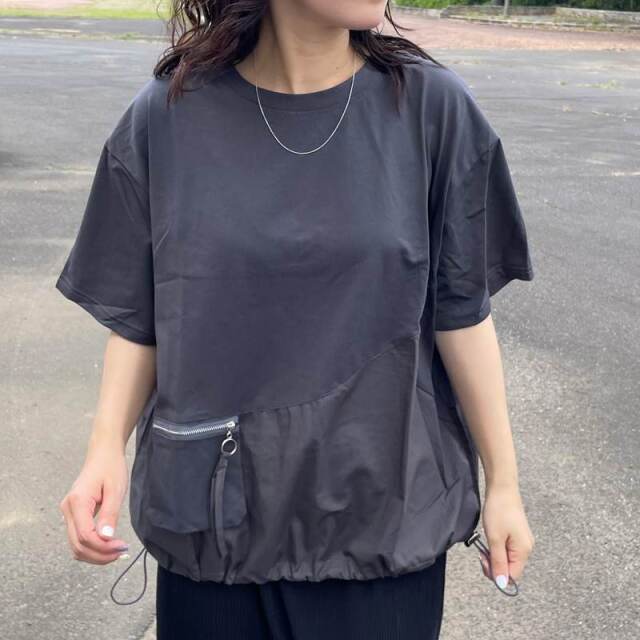 ポケットZIP切替プルオーバー