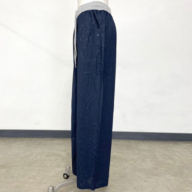 ラメデニムイージーパンツ