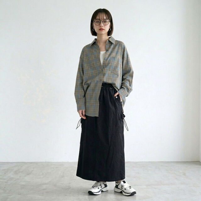 チェックビッグシャツ
