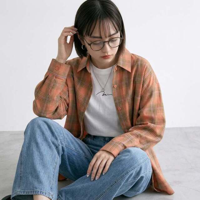 チェックビッグシャツ