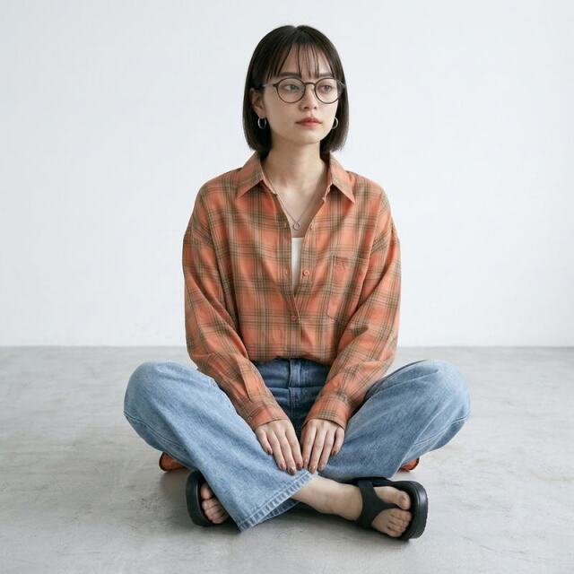 チェックビッグシャツ