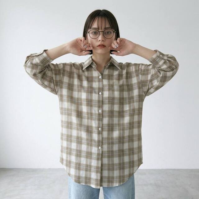 チェックビッグシャツ