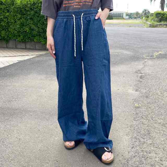 デニムイージーパンツ