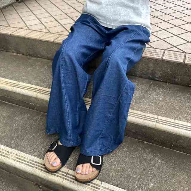 デニムイージーパンツ