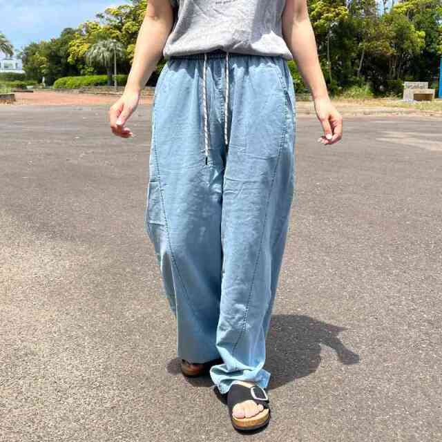 デニムイージーパンツ