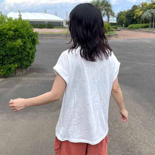 スラブフレンチスリーブTシャツ