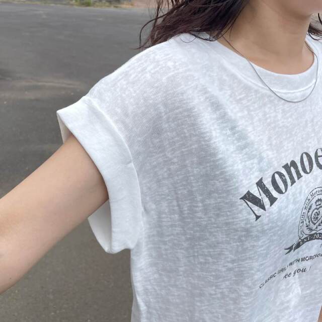 スラブフレンチスリーブTシャツ