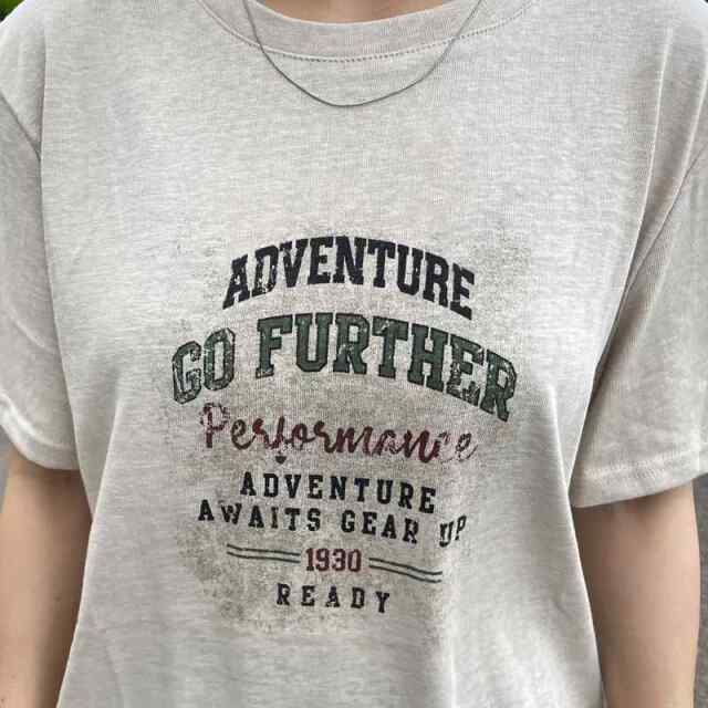 スラブプリントTシャツ