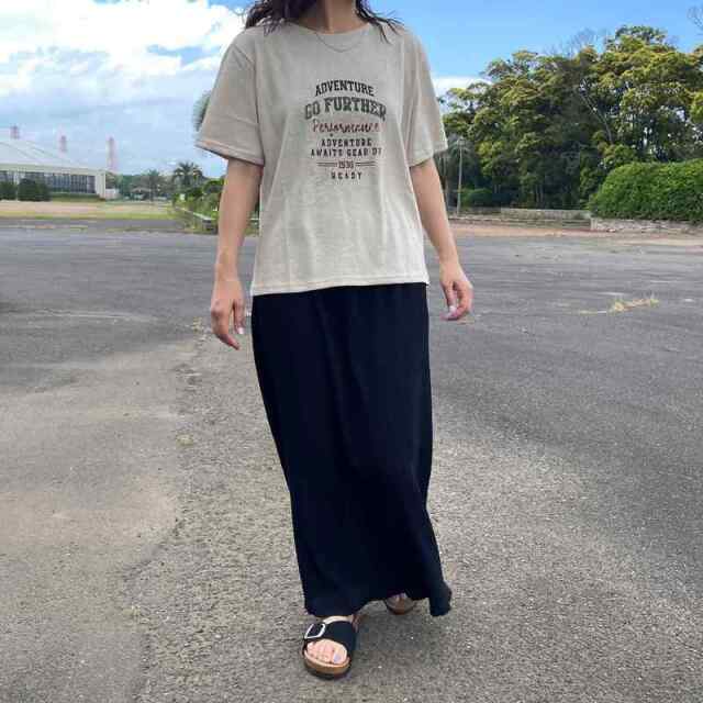 スラブプリントTシャツ