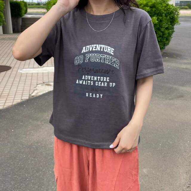 スラブプリントTシャツ