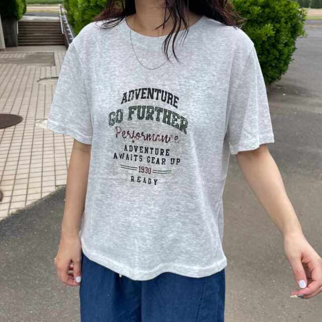 スラブプリントTシャツ