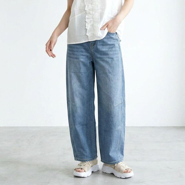 サマーデニムバレルパンツ