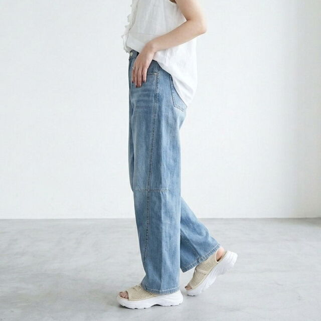 サマーデニムバレルパンツ