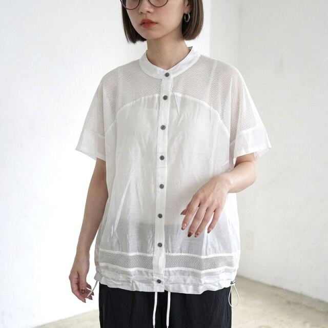 メッシュ切替シアーカーディガン