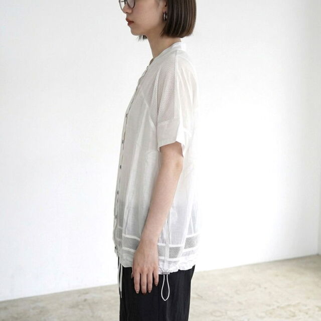 メッシュ切替シアーカーディガン