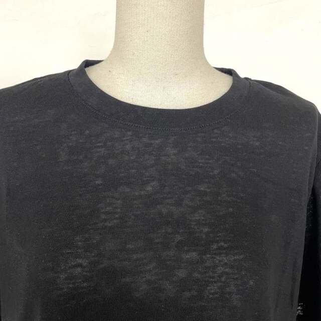 裾レースレイヤースラブTシャツ