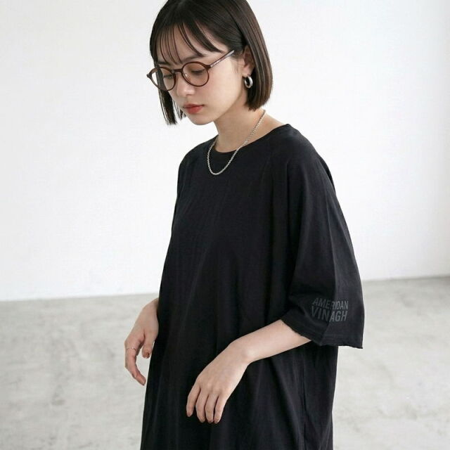 カットオフ袖ロゴプルオーバー