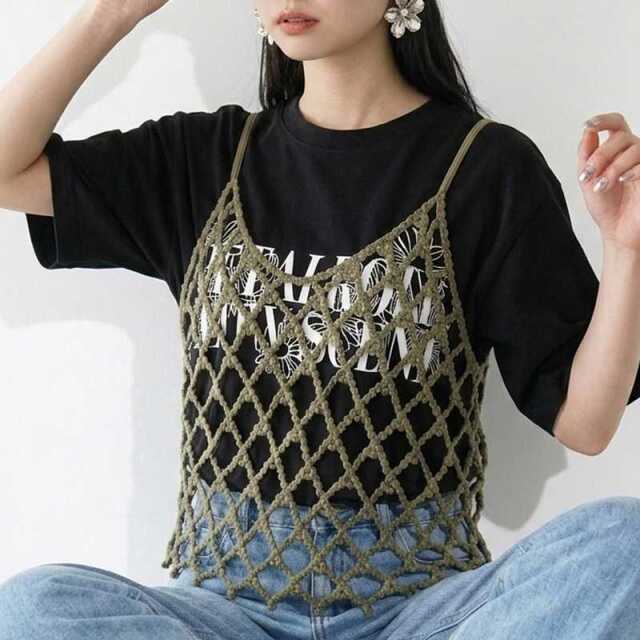 クロシェキャミソール