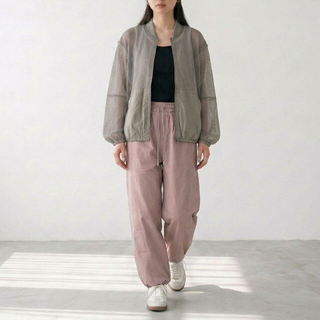メッシュブルゾン