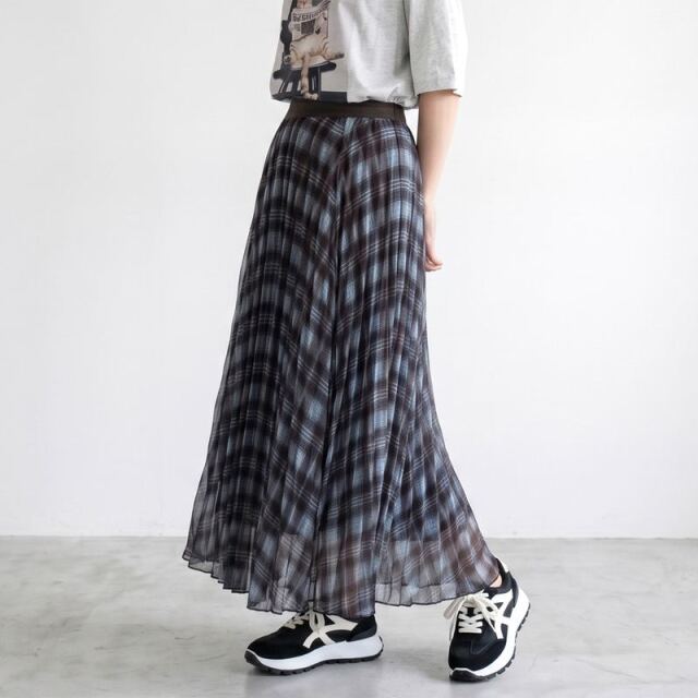 総柄プリーツスカート