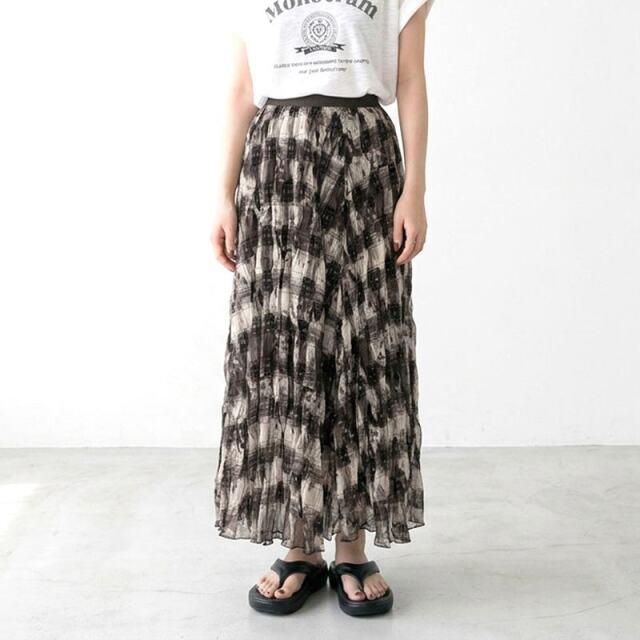 総柄プリーツスカート