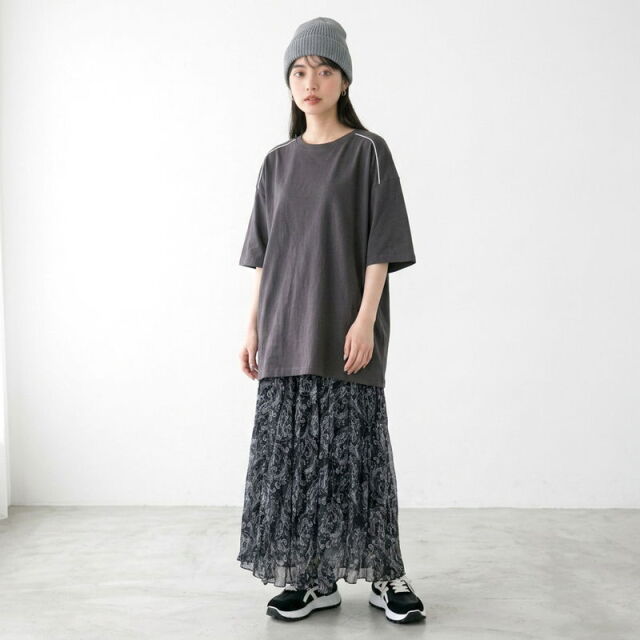 総柄プリーツスカート