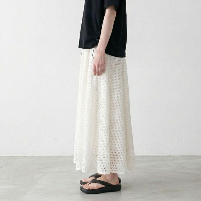メッシュフレアスカート