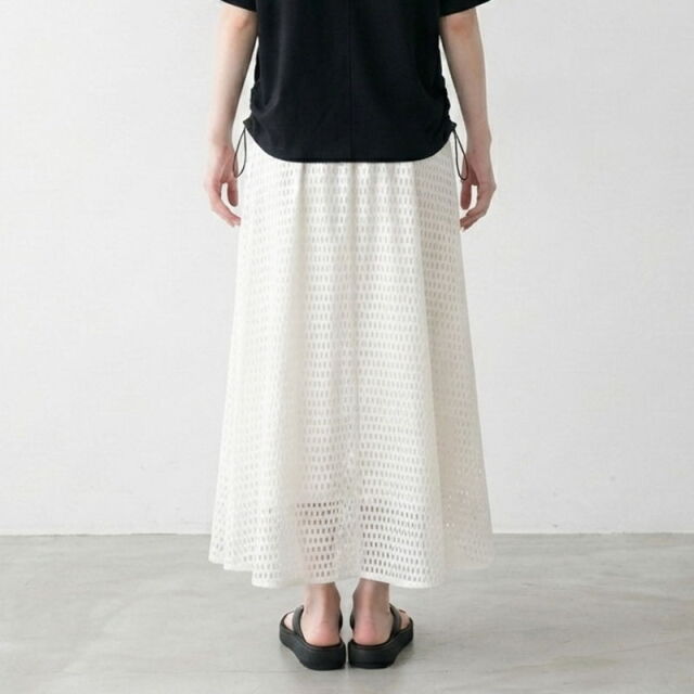 メッシュフレアスカート
