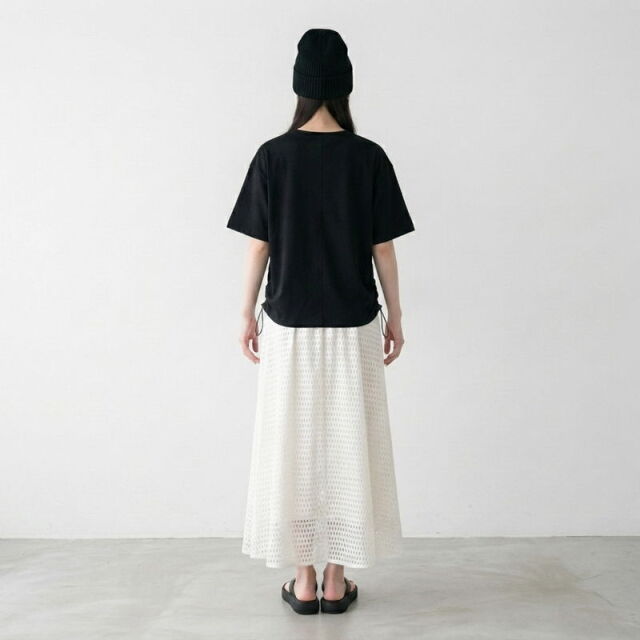 メッシュフレアスカート