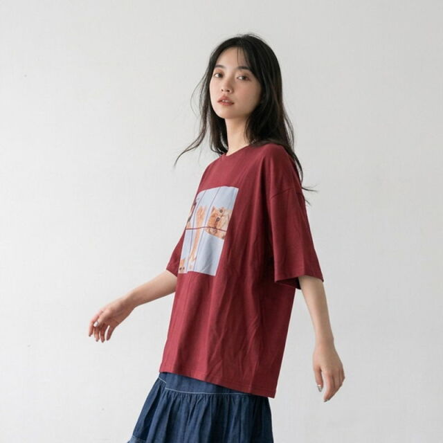 パネル転写ネコBIGTシャツ