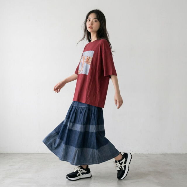 パネル転写ネコBIGTシャツ